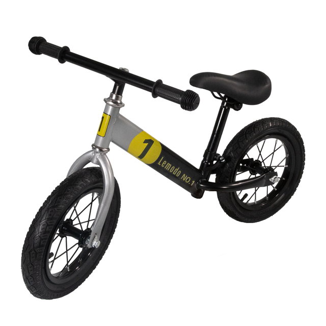 Laufrad gelb mit Luftreifen, Kinderlaufrad 12 Zoll Lufträder, höhenverstellbares Balance Bike